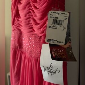 Adrianna Papell Strapless Pink Dress